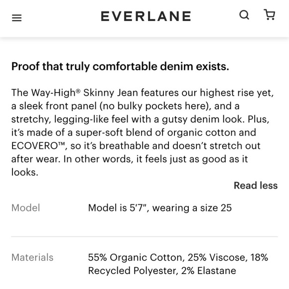 [sold] NWT EVERLANE Way-High Clean Front Skinny Jean - Picture 6 of 6